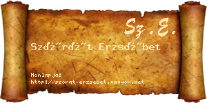 Szórát Erzsébet névjegykártya