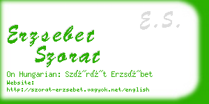 erzsebet szorat business card